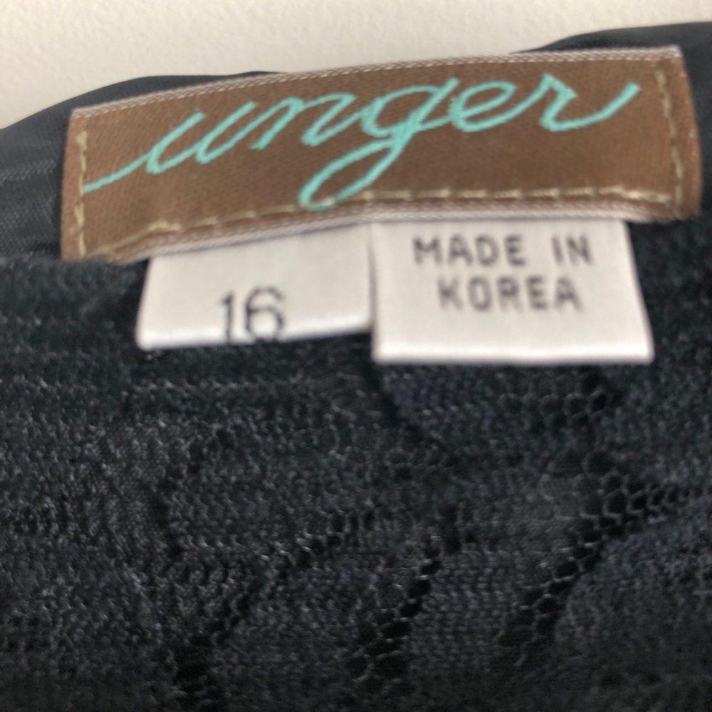 NWOT Kay Unger Black Lace Skirt (Size 16) - Picture 2 of 5